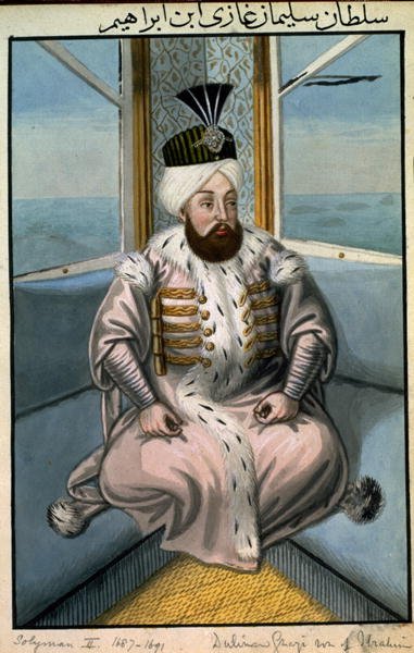 Solyman II (1642-91) Sultan 1687-91, from A Series of Portraits of the Emperors of Turkey, 1808