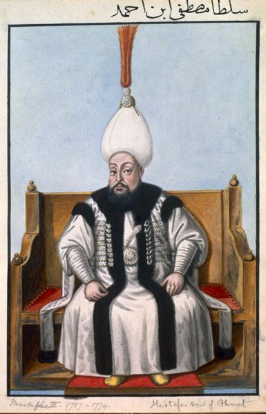 Mustapha III (1717-74) Sultan 1757-74, from A Series of Portraits of the Emperors of Turkey, 1808
