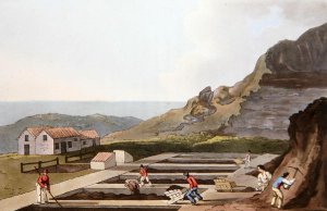 Alum Works, from Costume of Yorkshire engraved by Robert Havell (1769-1832) 1814