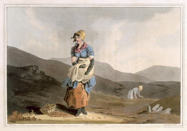 The Cranberry Girl, engraved by Robert Havell the Elder, published 1814 by Robinson and Son, Leeds
