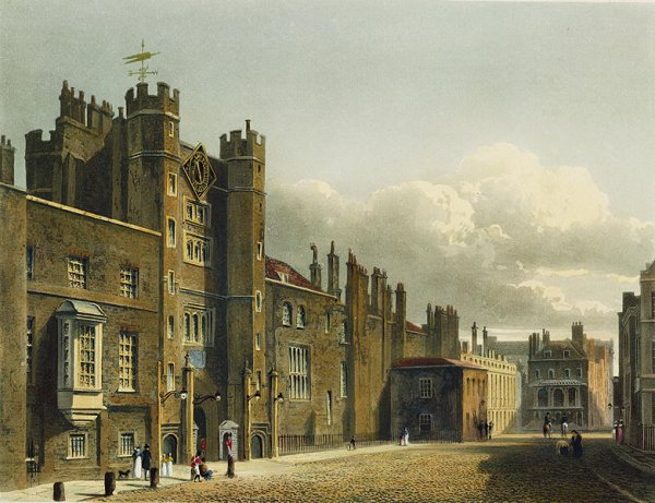 St. James's Palace, from 'The History of the Royal Residences', engraved by Richard Reeve (b.1780), by William Henry Pyne (1769-1843), 1819