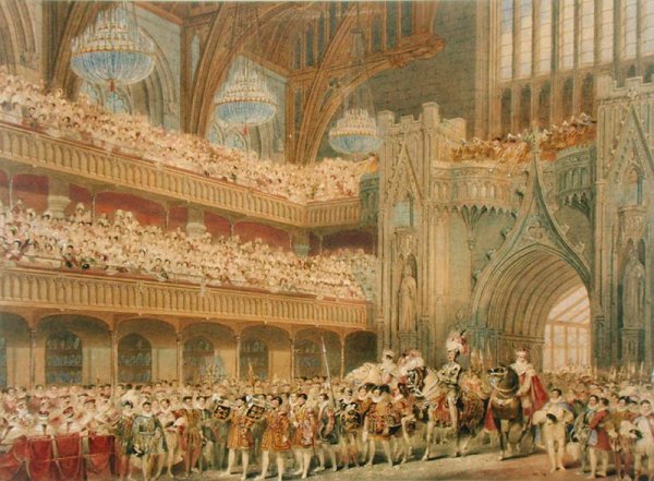 The Champion of England entering Westminster Hall