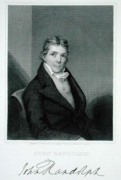 John Randolph (1773-1833) engraved by Thomas B. Welch (1814-74)