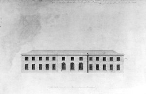 Perspective of Offices seen from the Great Court, 1815