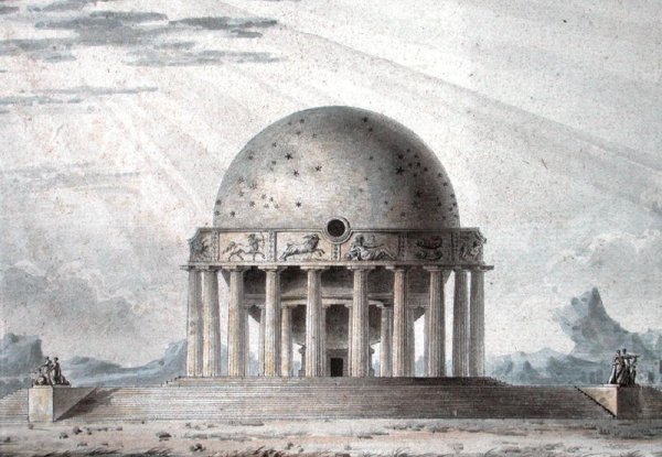 Design for a House for a Cosmopolite, 1783 (watercolor on paper) (detail) 3
