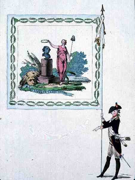 Flag of the batallion of St Gervais, 1790