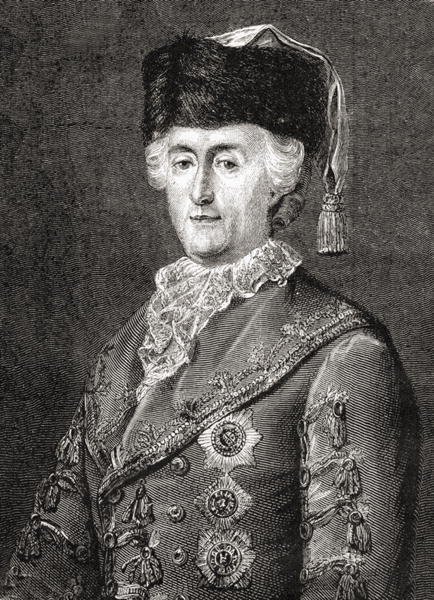 Catherine II, engraved by Stephane Pannemaker 1847-1930 from Histoire de la Revolution Francaise by Louis Blanc 1811-82