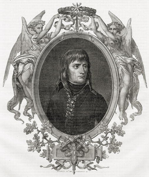 Portrait of Napoleon Bonaparte 1769-1821 engraved by Stephane Pannemaker 1847-1930