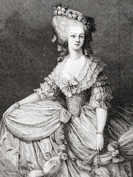 Portrait of Marie Therese Louise, Princesse de Lamballe 1749-92 engraved by Stephane Pannemaker 1847-1930