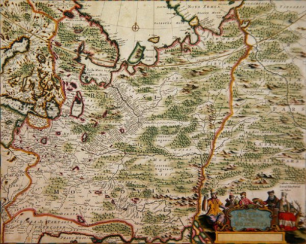Map of Russia and Eastern Europe from Atlas Minor, 1745