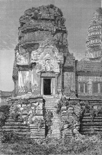 Angkor Wat, view of the second floor, book illustration from A Journey of Exploration in Indo-China, pub. c.1873