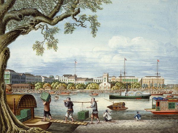 The Hongs of Canton, c.1852