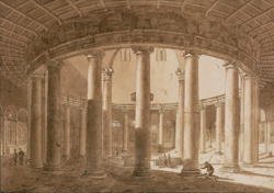Interior of the Temple of Claudius in Rome, c.1800