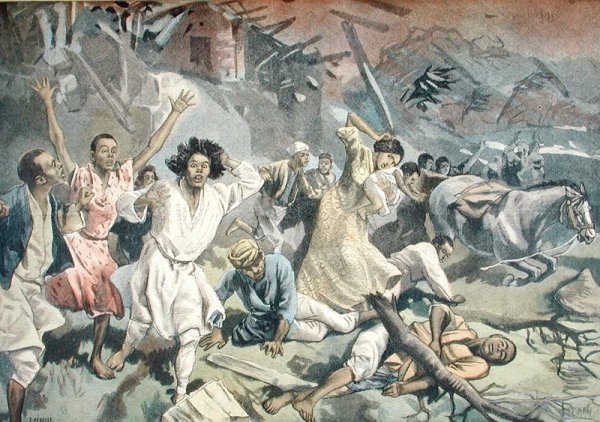 Cyclone in Mayotte, from Le Petit Journal, 27th March 1898