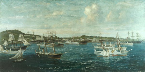 Blockade Runners in Port at St. George, Bermuda, c.1861-65