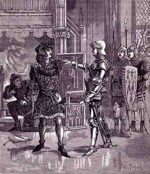 Gilles de Laval, Lord of Rais 1404-40, Arrested for his Strange Crimes, book illustration