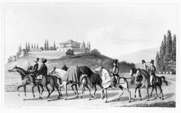 Mode of Travelling in Turkey, from Journal of a Tour in the Levant by William Turner, engraved by L. Clark, published 1820