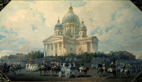 The Trinity Cathedral in St. Petersburg, 1850, 1850