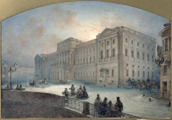 View of the Mariinsky Palace in Winter, 1863