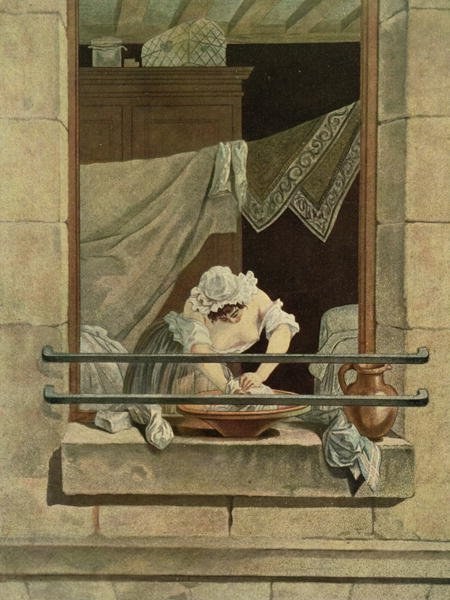 The Washerwoman, engraved by J. Laurent Julien c18th and Jean-Baptiste Morret fl.1790-1820