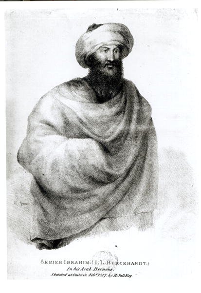 Portrait of Sheikh Ibrahim, or Johann Ludwig Burckhardt 1784-1817 1817