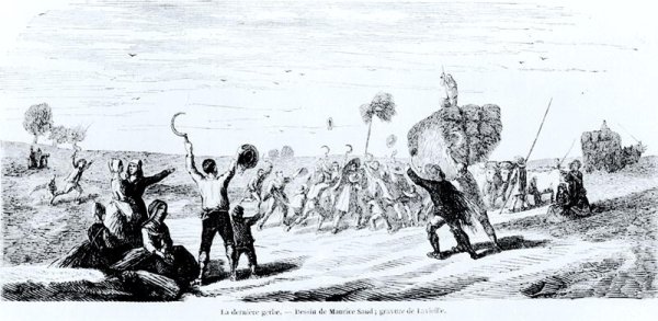 Celebrating the last sheaf in Berry, mid-19th century