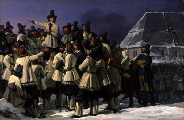 King Gustav I Vasa c.1496-1560 of Sweden Addressing Men from Dalarna in Mora, 1836