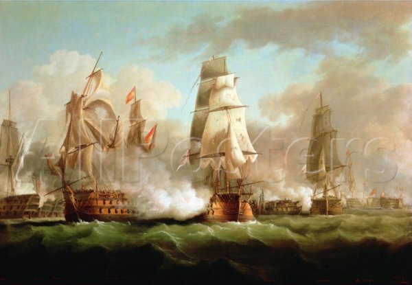 Neptune engaged, Trafalgar, 1805