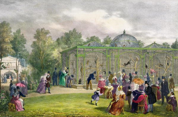 The Monkey House at the Zoological Gardens, Regents Park, engraved and pub. by the artist, printed by Charles Hullmandel 1789-1850, 1835