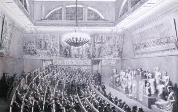 Sir Richard Westmacott 1775-1856 Presenting a Lecture on Sculpture at the Royal Academy of Arts, Somerset House in 1830, 1830