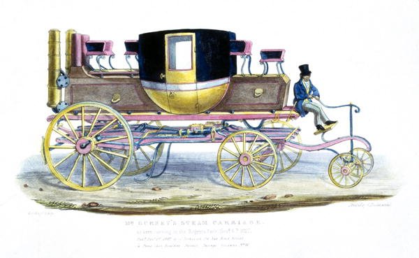 Mr. Gurneys Steam Carriage as Seen Running in Regents Park, 6th November 1827
