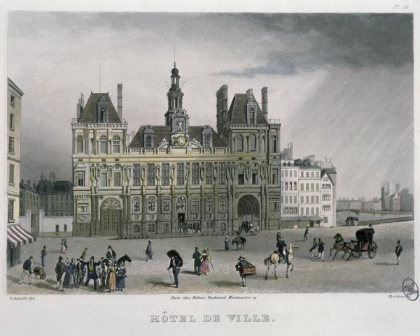 The Hotel de ville, Paris, 1832