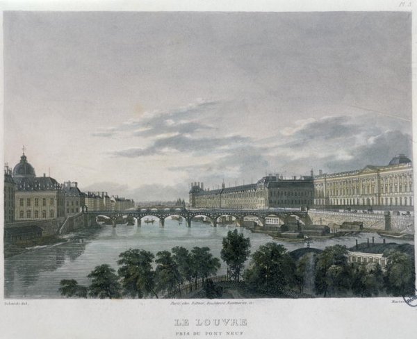The Pont or Passerelle des Arts, Paris, 1832