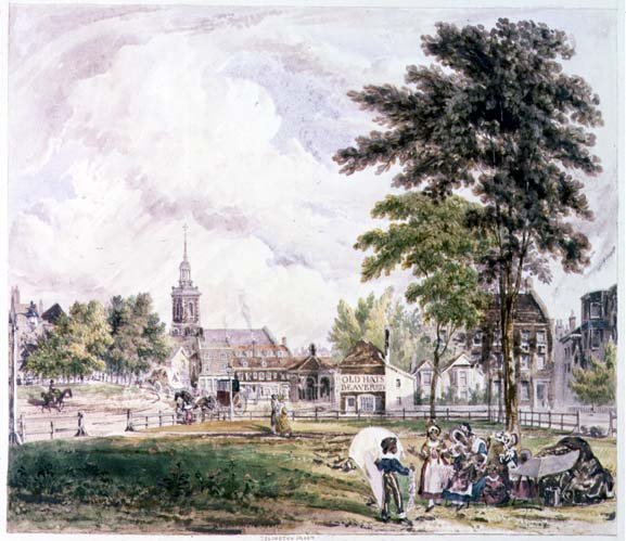 Islington Green: View towards the Church