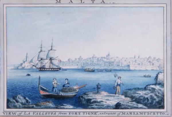 Malta View of La Valletta from Fort Tigne, entrance of Marsamuscetto