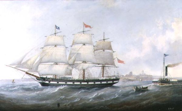 The Ship Salacia at the Mouth of the Tyne
