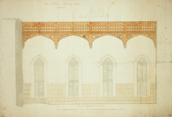 New College Oxford Design for New Hall Roof, 1865 4