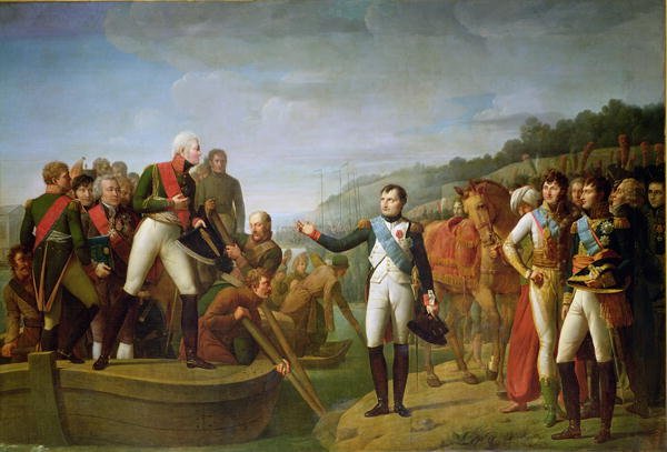 Farewell of Napoleon I 1769-1821 and Alexander I 1777-1825 after the Peace of Tilsit, 9th July 1807