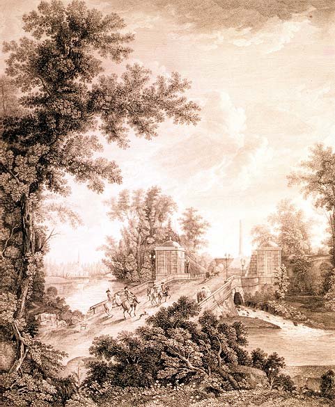 View of the Connetable Obelisk in Gatchina, engraved by Ivan Dmitrievich Telegin b.1779, c.1800