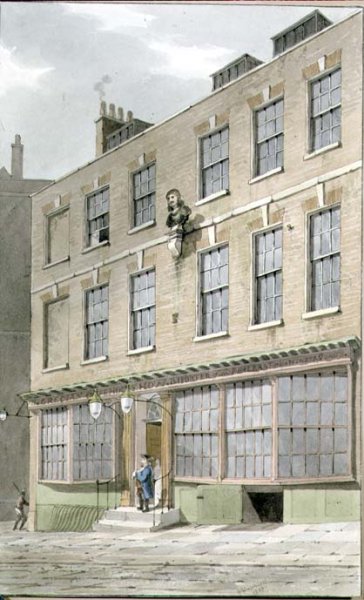 Grecian Coffee house, Devereaux Court, 1809