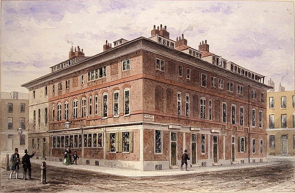 Old House in New Street Square, bequethed by Agar Harding to the Goldsmiths Company, pulled down in 1852