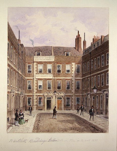 Bartletts Buildings, Holborn, 1838