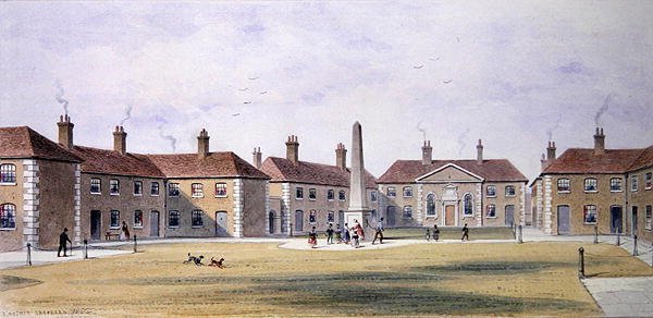 View of Charles Hoptons Alms Houses, 1852