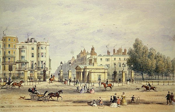 Grosvenor Gate and the New Lodge, 1851