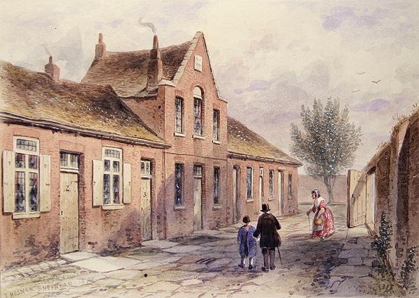 Witchers Alms Houses Tothill Fields, 1850