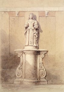 Statue of Queen Anne at the East End of Queen Square, 1851