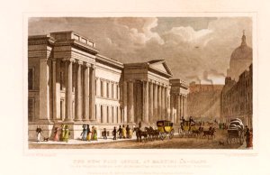 The New Post Office, St. Martins le Grand, engraved by William Tombleson born c.1795, published by Jones & Co., 30th August, 1828