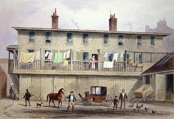 The Old Vine Inn, Aldersgate Street, 1855