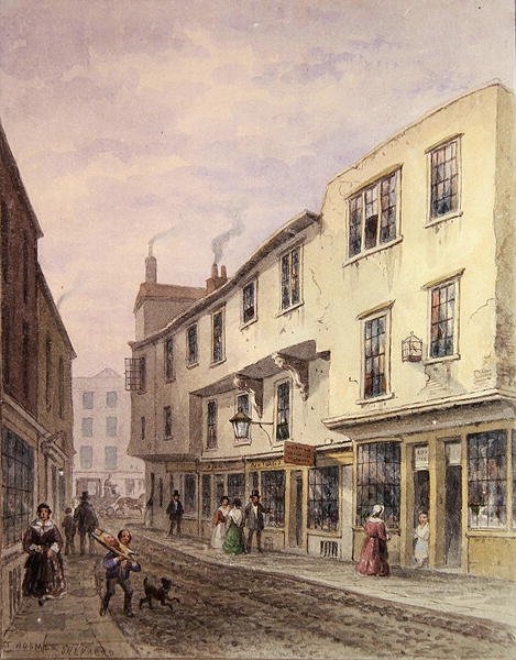 Old House at the Entrance to Leather Lane, 1857