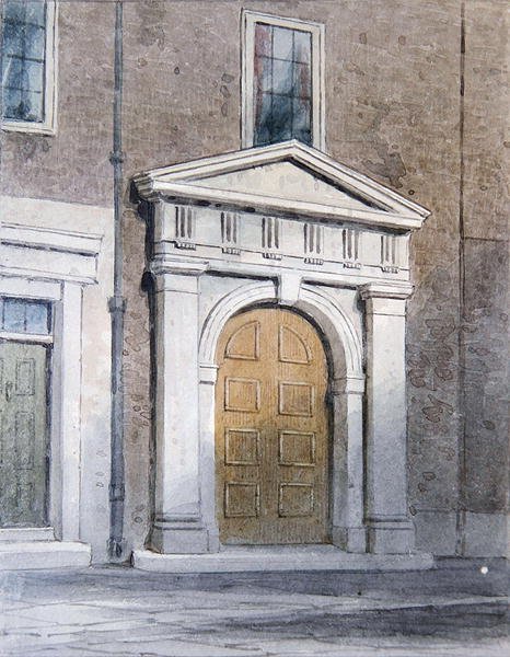 The Entrance to Masons Hall, 1854